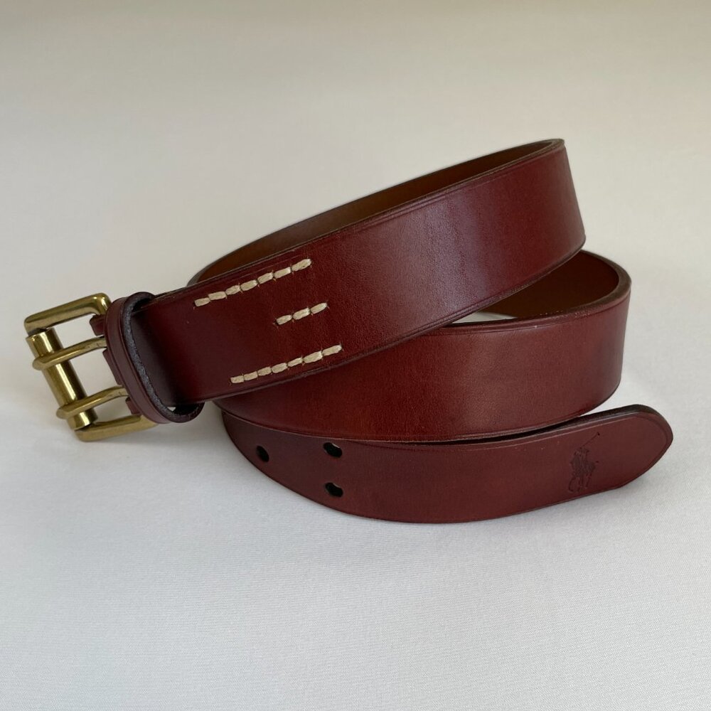 Polo Ralph Lauren Double Prong Roller Buckle Work Dress Belt Gender Neutral 32